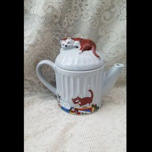 Judith Wootton Whimsical Teapot Cat